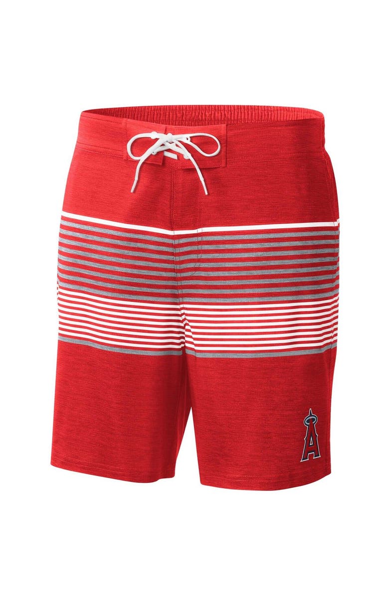 G-III SPORTS BY CARL BANKS Men's G-III Sports by Carl Banks Red Los Angeles Angels Coastline Volley Swim Shorts, Alternate, color, Red
