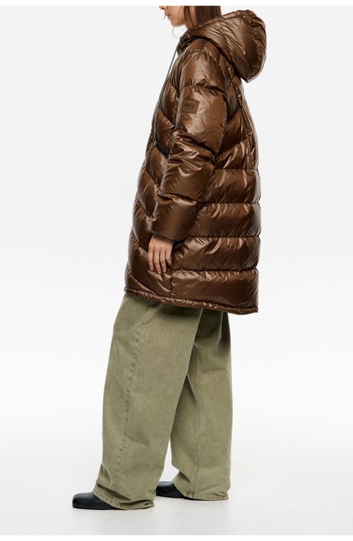 Bimba Y Lola Fur Straight Cut Hooded Puffer In Multi