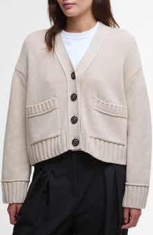 Faye Cotton & Wool Blend Cardigan