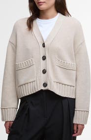 Barbour Faye Cotton & Wool Blend Cardigan