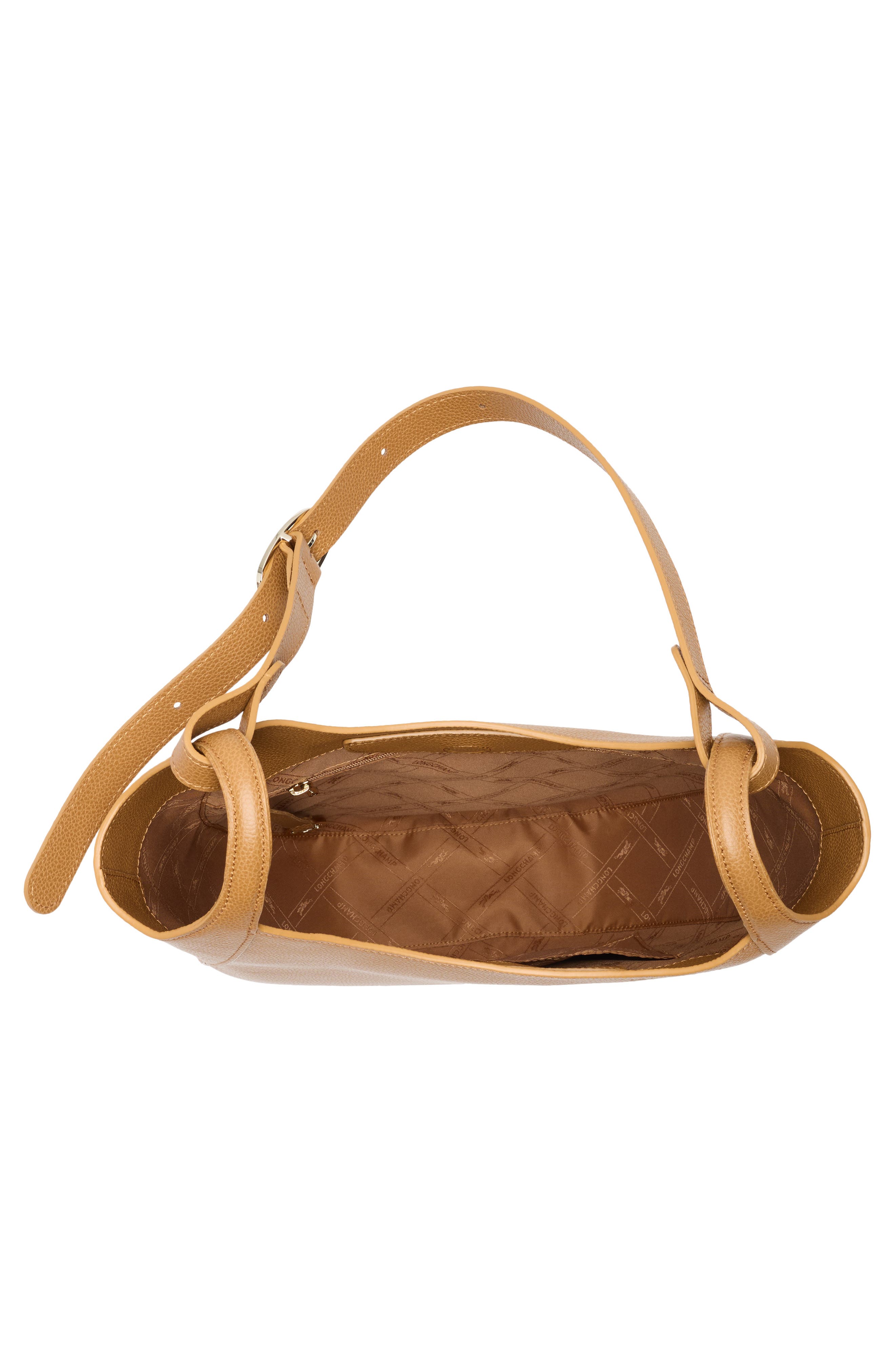 Large Le Foulonne Leather Hobo Bag, Alternate, color, PECAN
