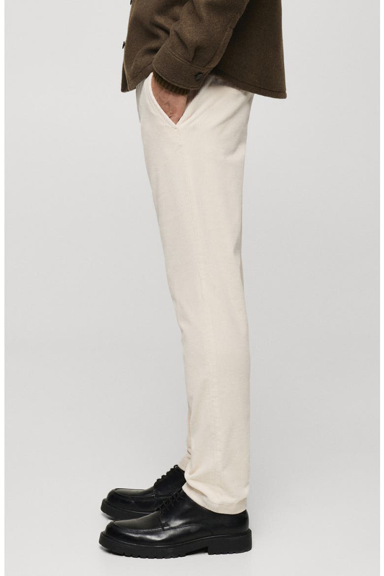 Slim Fit Straight Leg Corduroy Pants, Alternate, color, ECRU