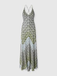 Missoni Long Viscose Lamé Dress With Crossed Straps