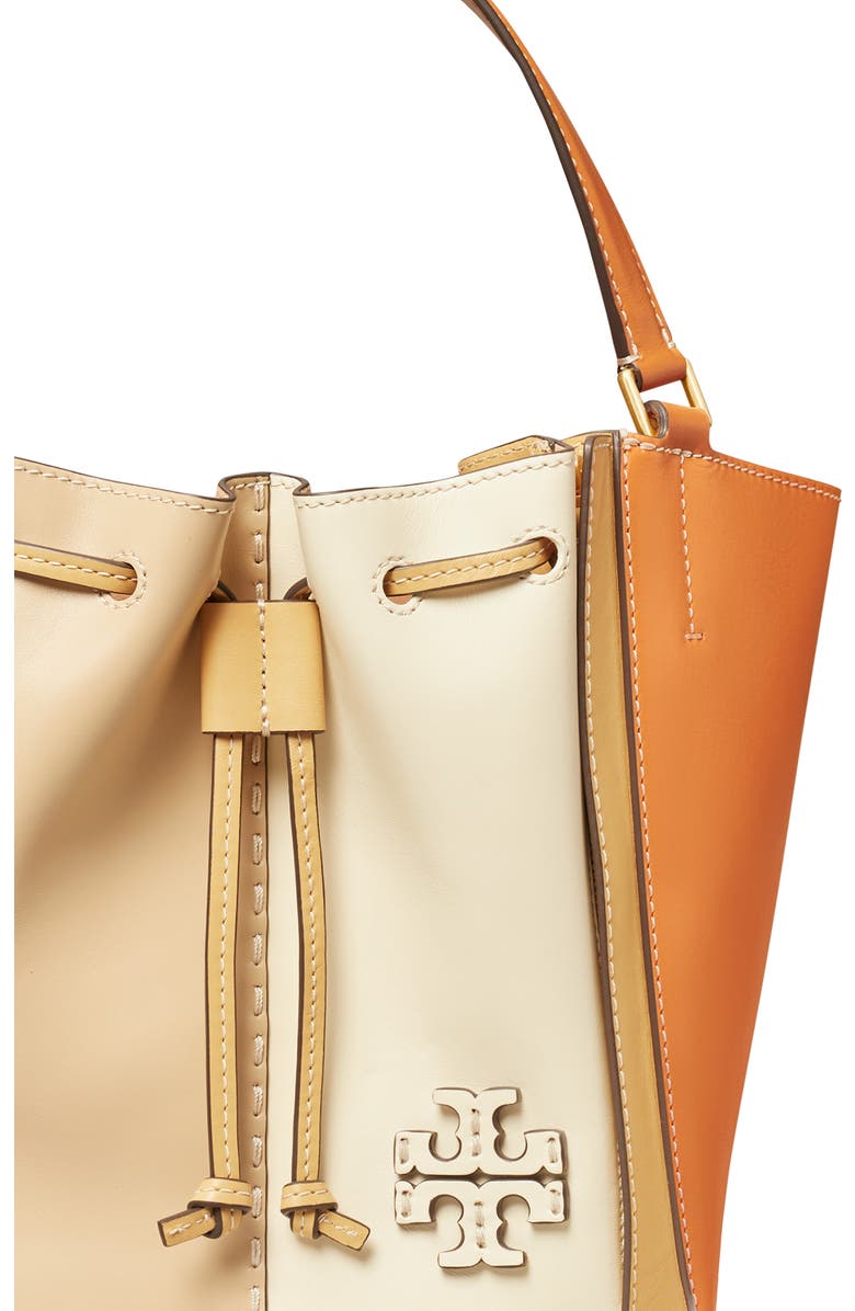 Tory Burch McGraw Colorblock Drawstring Leather Satchel, Alternate, color,