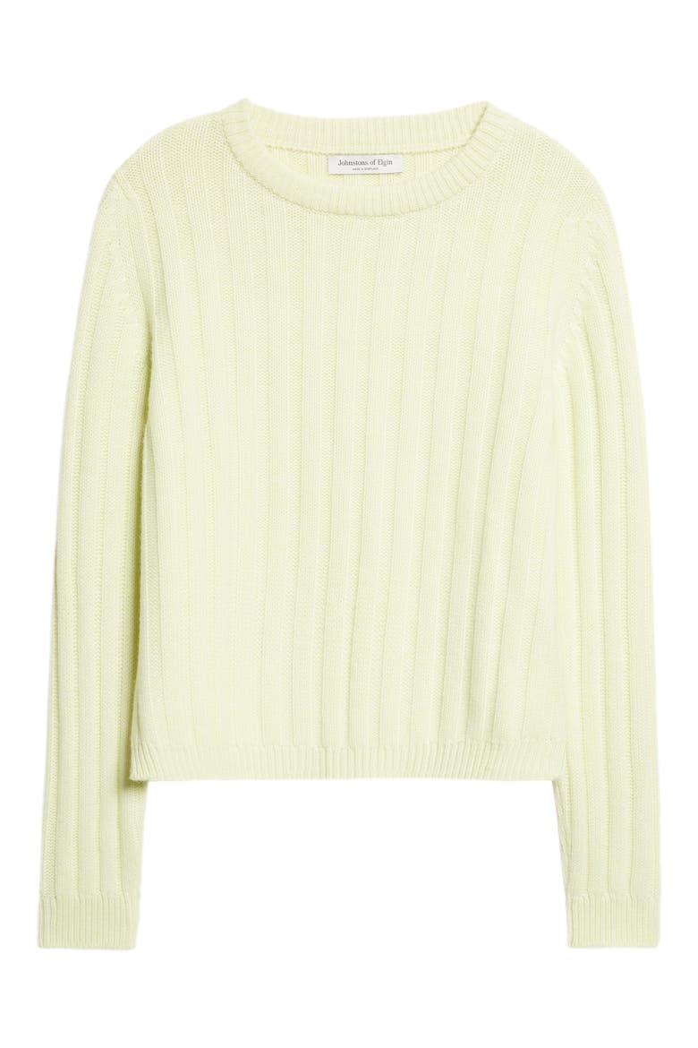 Lecht Cashmere Rib Crewneck Sweater, Alternate, color, CITRON