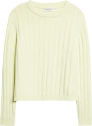 Johnstons of Elgin Lecht Cashmere Rib Crewneck Sweater