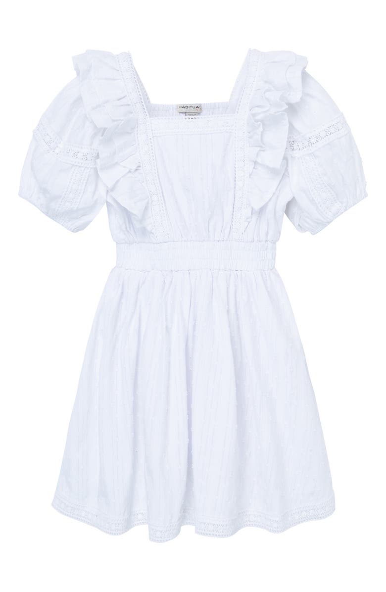 Habitual Kids Habitual Girl Kids' Puff Sleeve Cotton Dress, Main, color, 