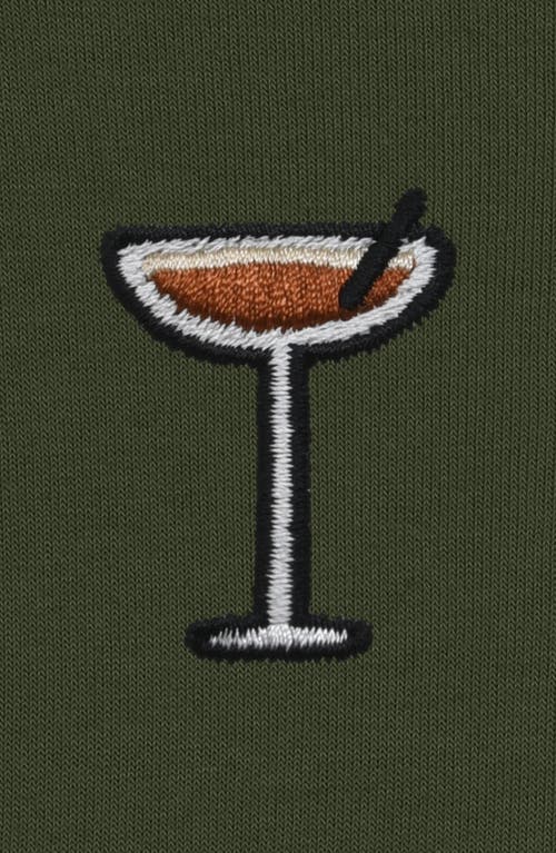 Dalix Espresso Martini Cropped Hoodie In Military Green