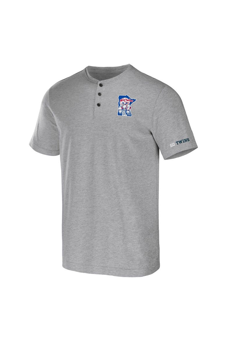 Men's Darius Rucker Collection by Fanatics Heather Gray Minnesota Twins Henley T-Shirt, Alternate, color, Heather Gray