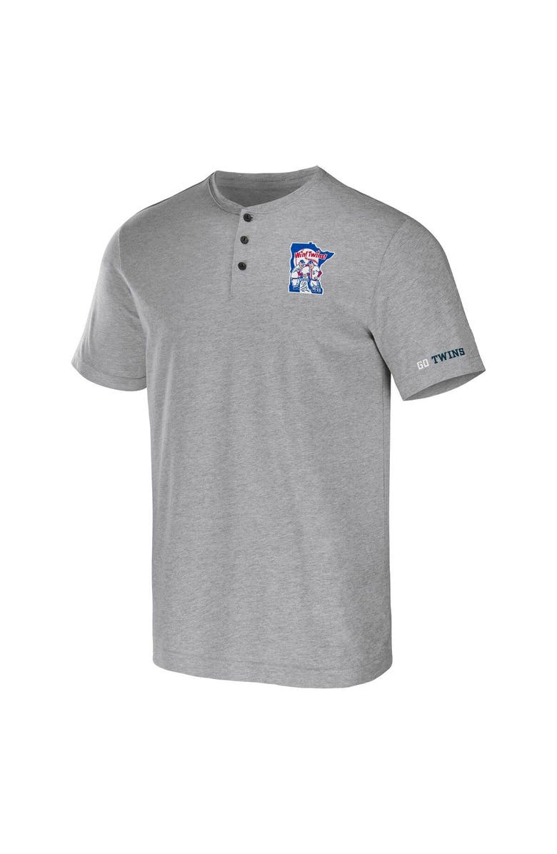 Darius Rucker Collection by Fanatics Men's Darius Rucker Collection by Fanatics Heather Gray Minnesota Twins Henley T-Shirt, Alternate, color, Heather Gray