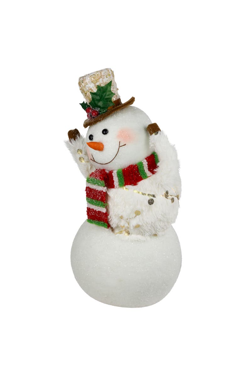 Northlight Smiling and Waving Snowman Christmas Figurine - 11.25", Alternate, color, 