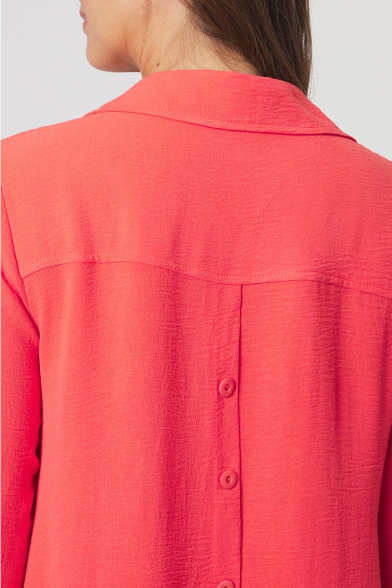 Lido A-Line Shirt Dress with Pockets, Alternate, color, Coral