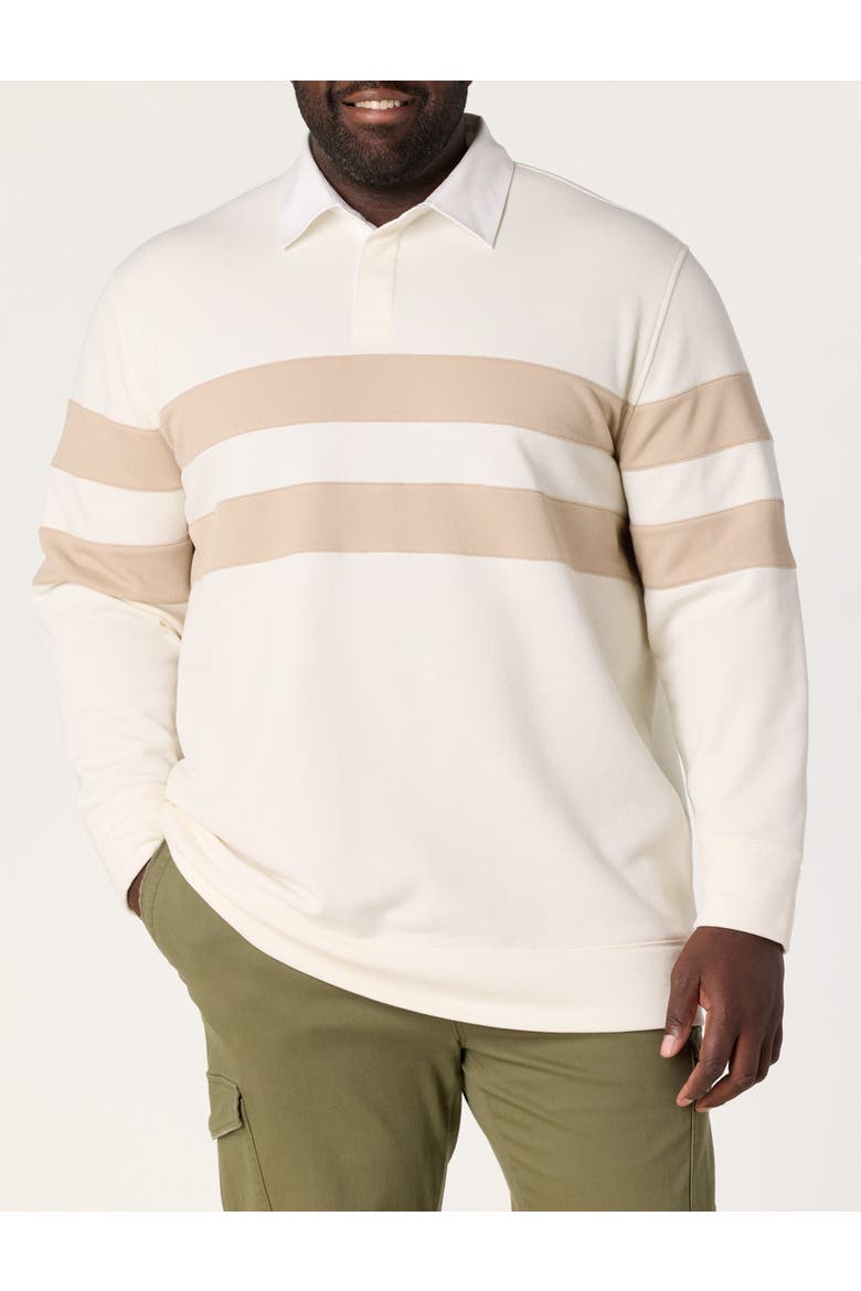 Big & Tall Rugby Polo Shirt V2, Main, color, VANILLA ICE