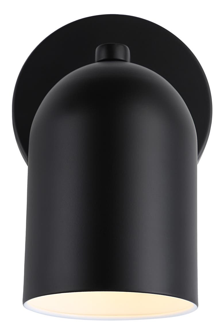 Valonia Metal Wall Sconce, Alternate, color, BLACK