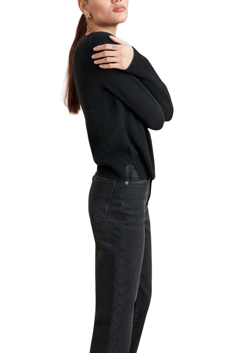 Solid Lean Lines Sweater, Alternate, color, Black