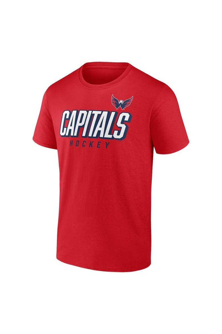 Men's Fanatics Branded Red Washington Capitals Wordmark Two-Pack T-Shirt Set, Alternate, color, Red