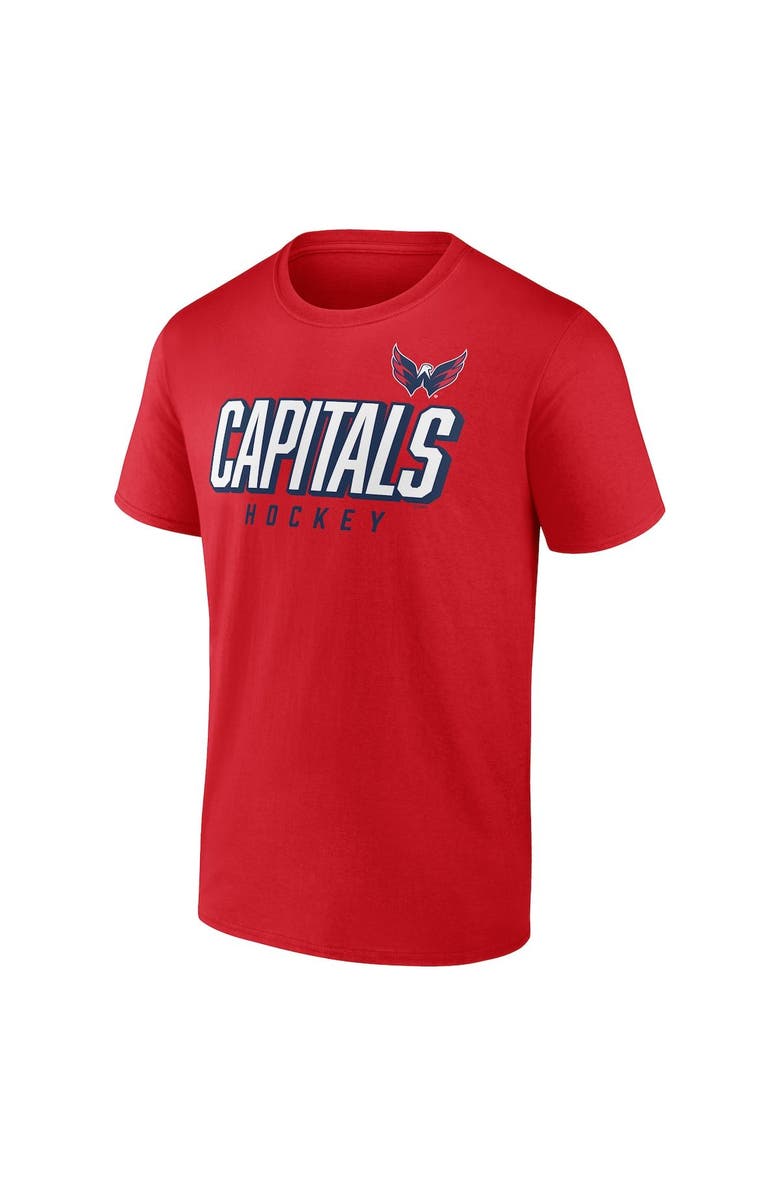 FANATICS Men's Fanatics Branded Red Washington Capitals Wordmark Two-Pack T-Shirt Set, Alternate, color, Red