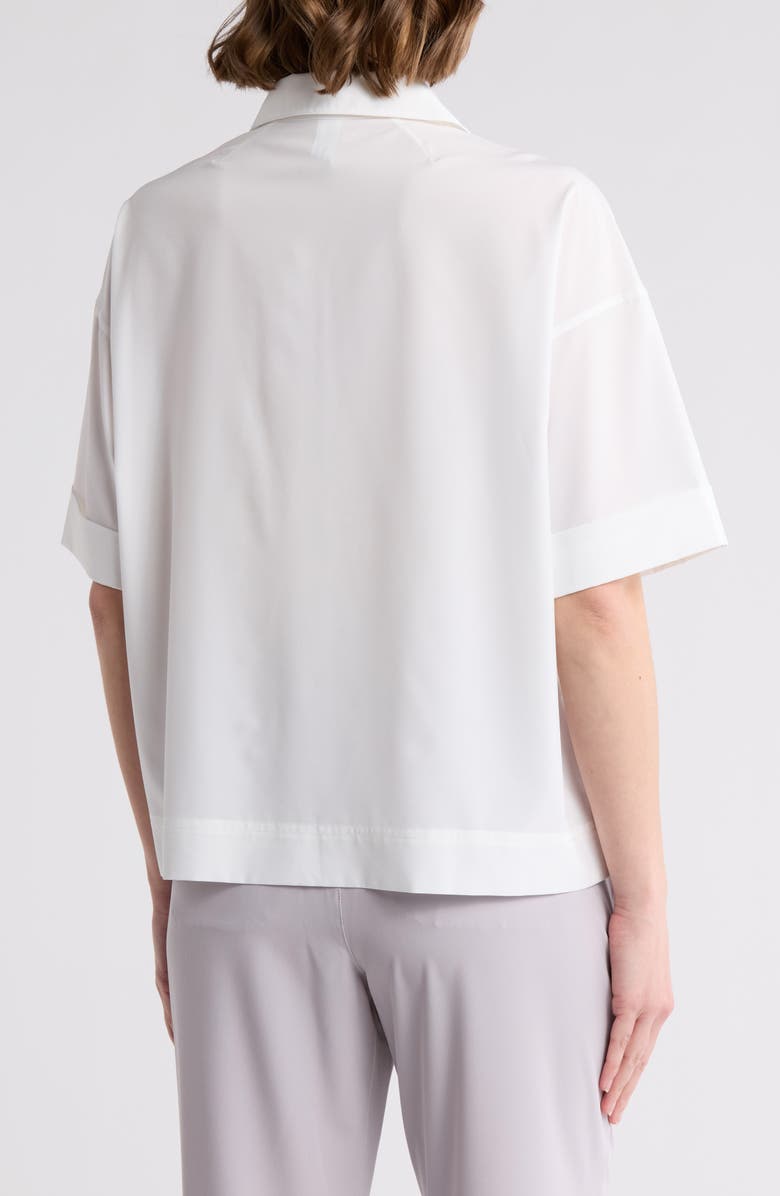 90 DEGREE BY REFLEX Lightstreme Metro Mode Short Sleeve Button-Up Shirt, Alternate, color, White