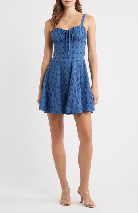 Tie Front Fit and Flare Dress