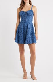 Emerald Sundae Tie Front Fit and Flare Dress