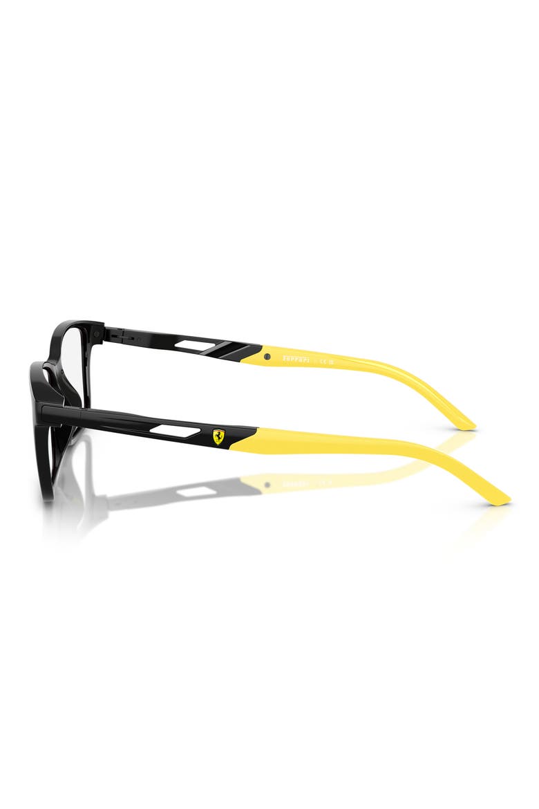 57mm Pillow Optical Glasses, Alternate, color, BLACK/ YELLOW