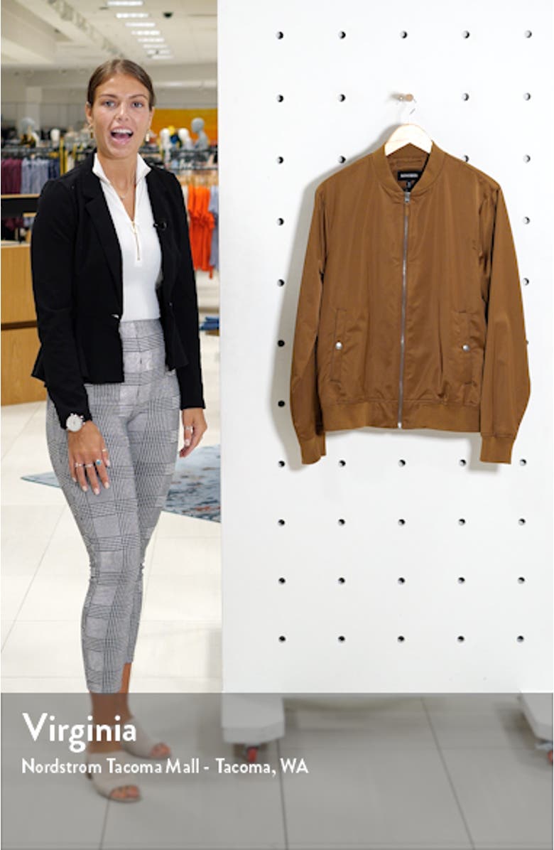 Slim Fit Moto Bomber Jacket, sales video thumbnail