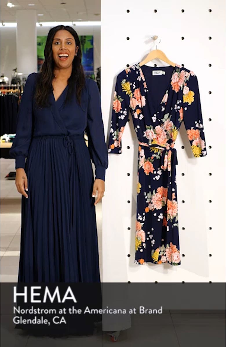 Floral Faux Wrap Dress, sales video thumbnail