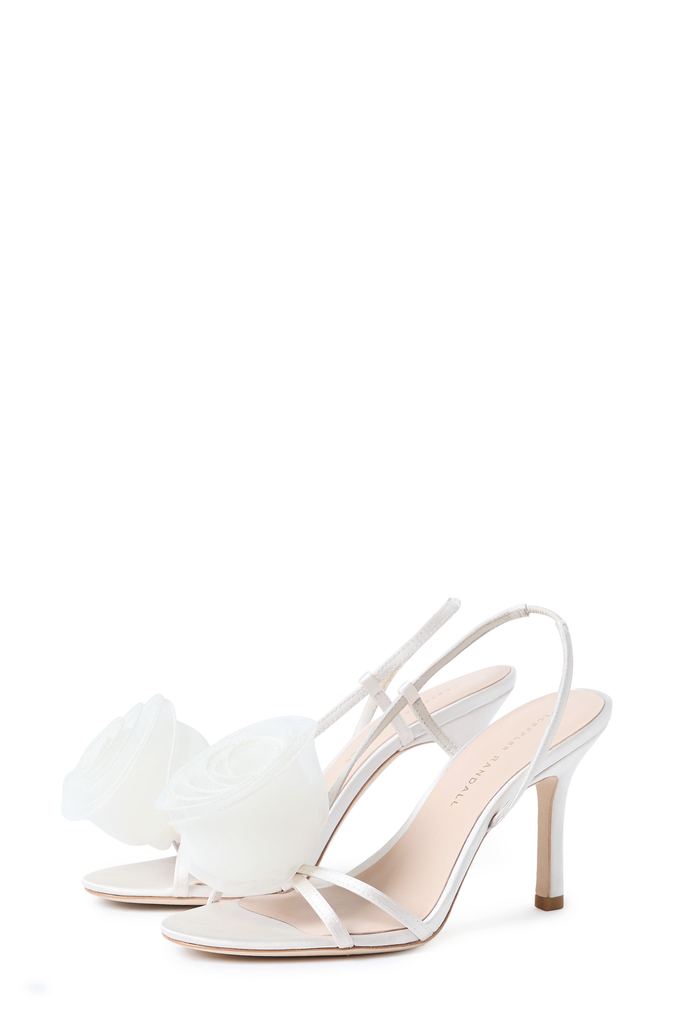 Loeffler Randall Steph Flower Sandal, Alternate, color, Cream