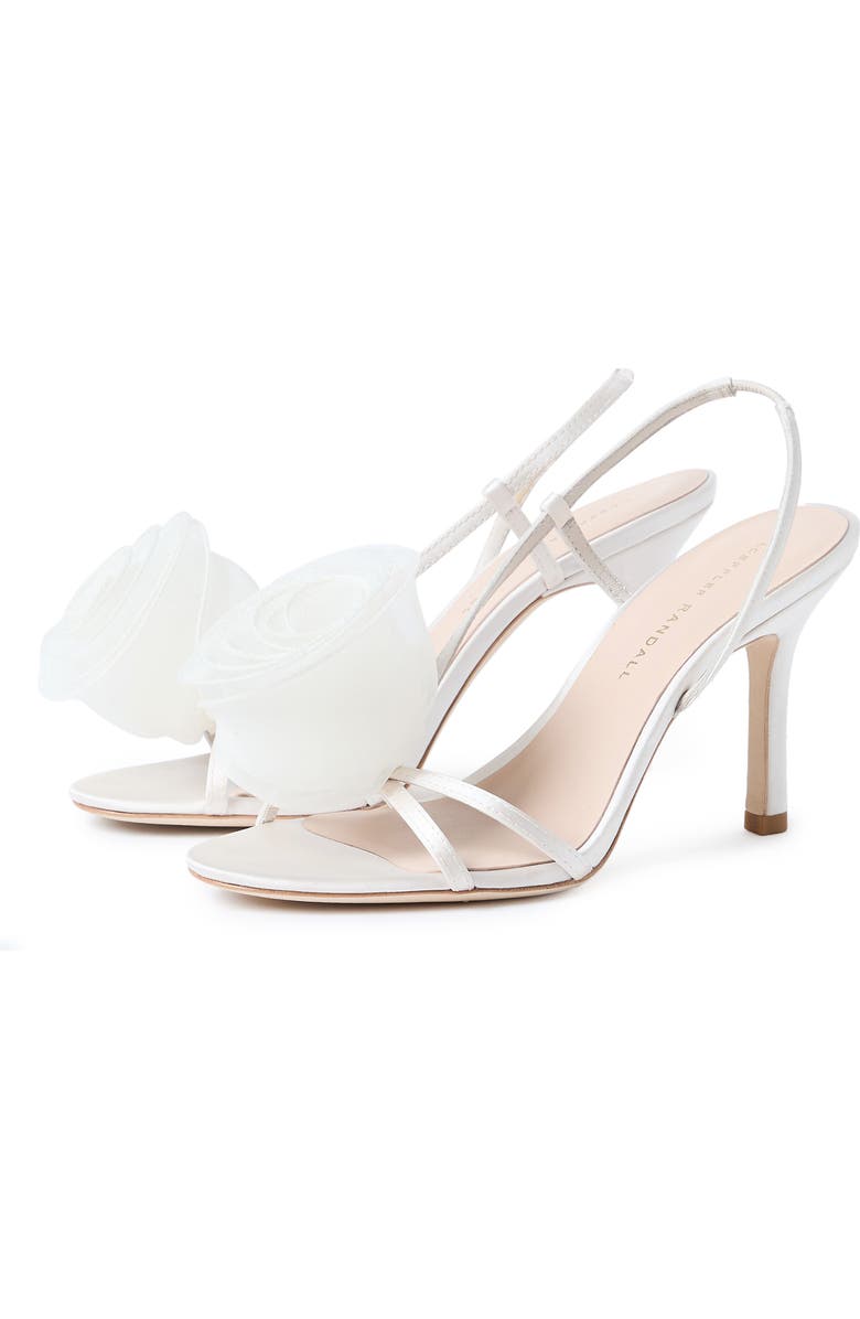 Loeffler Randall Steph Flower Sandal, Alternate, color, Cream