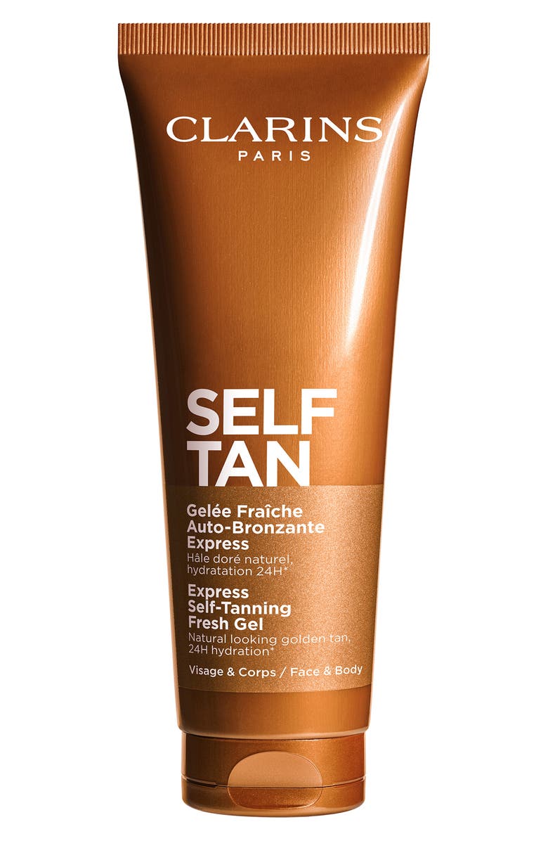 Clarins Self-Tanning Gel Face & Body Tanner, Main, color, 