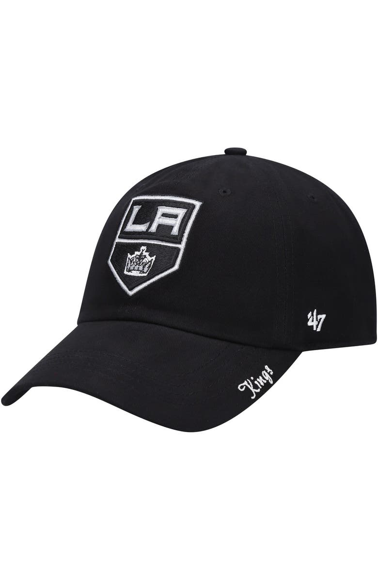 '47 Women's '47 Black Los Angeles Kings Logo Miata Clean Up Adjustable Hat, Alternate, color, 