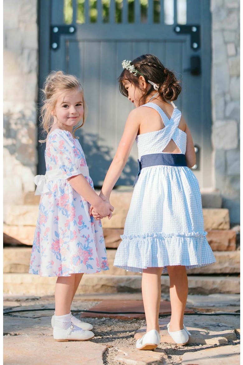 Girls' Organic Puff Sleeve Party Dress, Kids, Alternate, color, Bouquet Floral