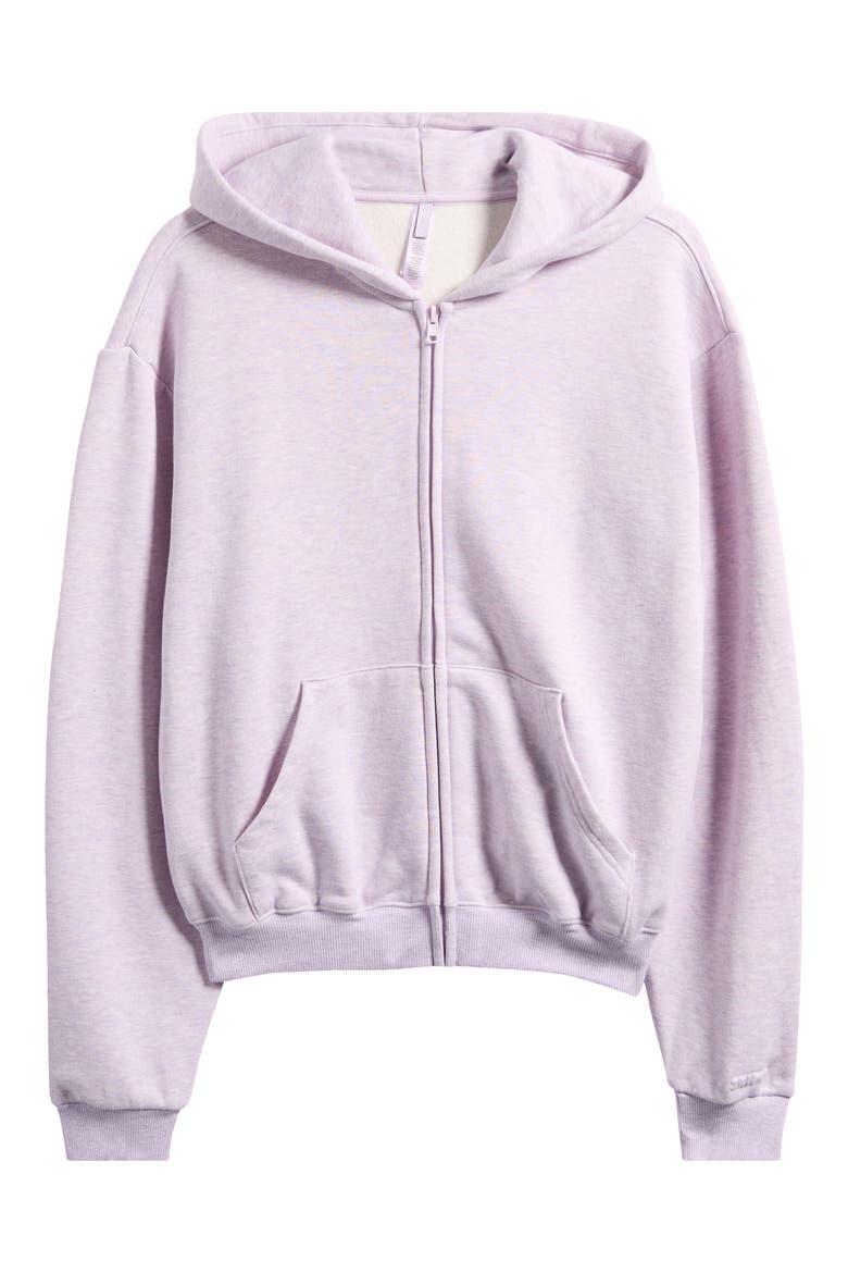 Cotton Fleece Blend Classic Zip-Up Hoodie, Alternate, color, PURPLE HEATHER
