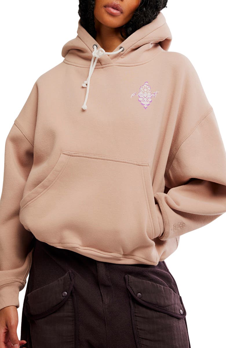 Free People FP Movement Final Call Graphic Hoodie, Main, color, Sandy Combo