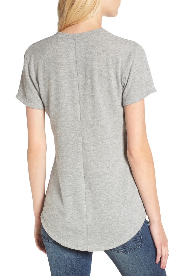 Ella V-Neck Tee, Alternate, color, HEATHER