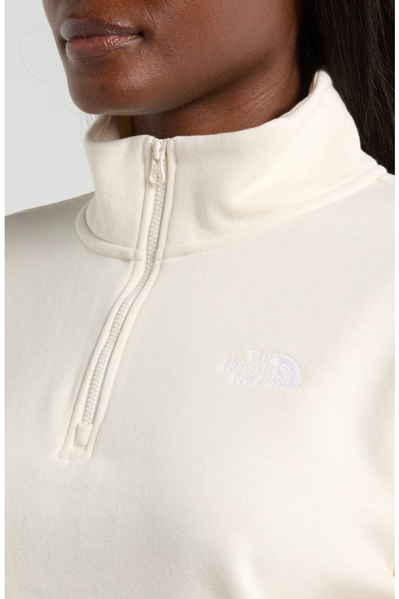 Evolution Simple Dome Cotton Blend Quarter Zip Sweatshirt, Alternate, color, WHITE DUNE