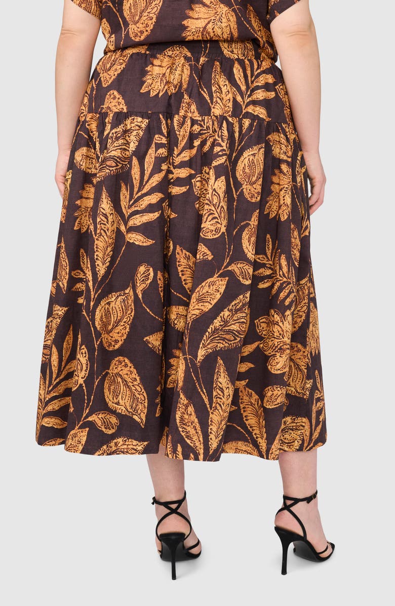 Halogen<sup>®</sup> Tiered Floral Cotton Maxi Skirt, Alternate, color,